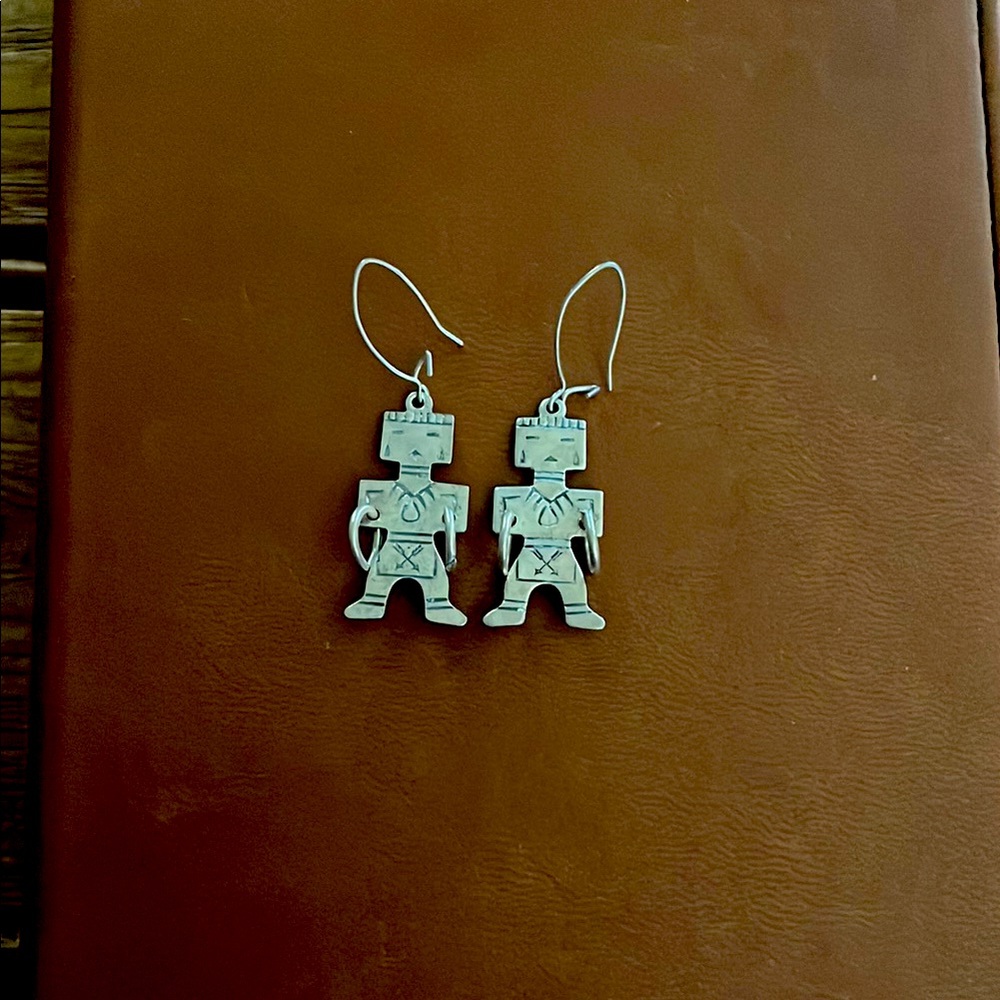 Sterling Silver Mayan  Earrings